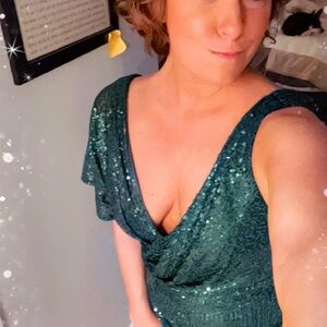 Ieena Green Sequin Dress